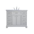 Elegant Decor 42 In. Single Bathroom Vanity Set In Light Grey VF15042GR
